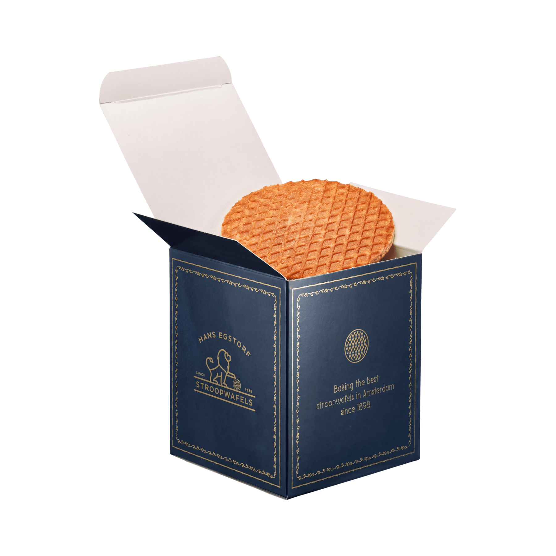 Classic Stroopwafel Blue Colour Box - 1 Box With 10 pc - Hans Egstorf