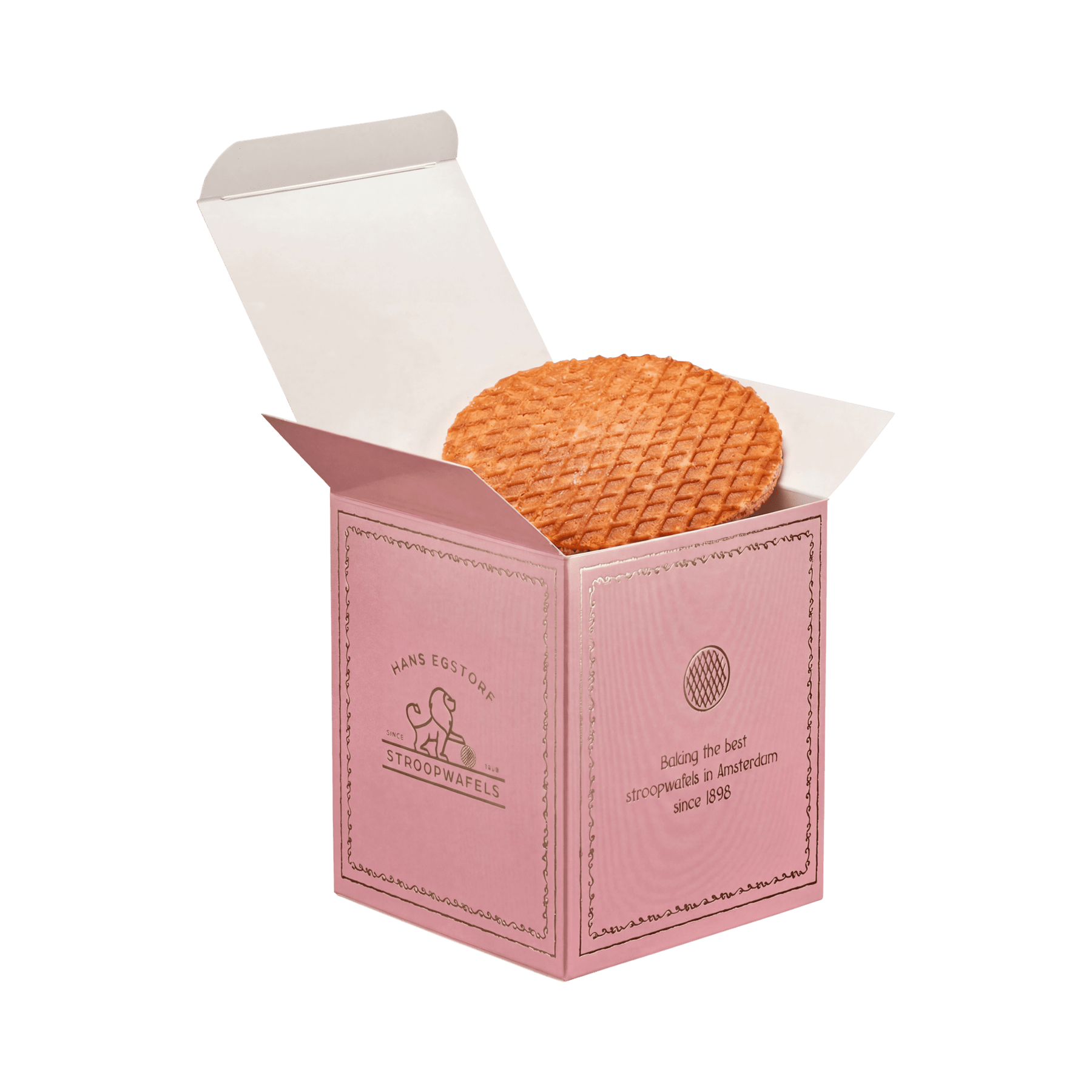 Classic Stroopwafel Pink Colour Box - 1 Box With 10 pc - Hans Egstorf