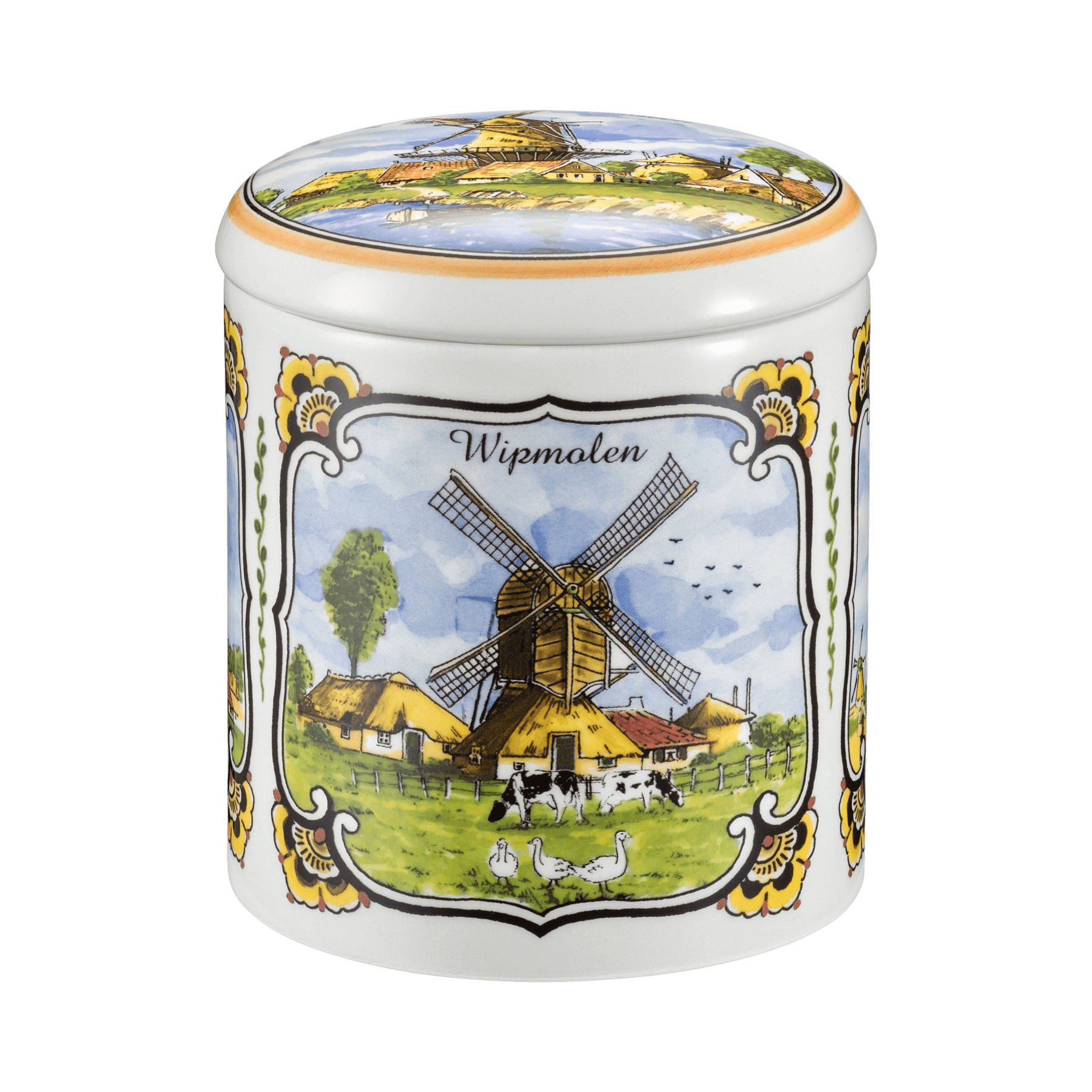 Pottery Jar 'Windmill' Color - 1 jar with 10 pc - Hans Egstorf